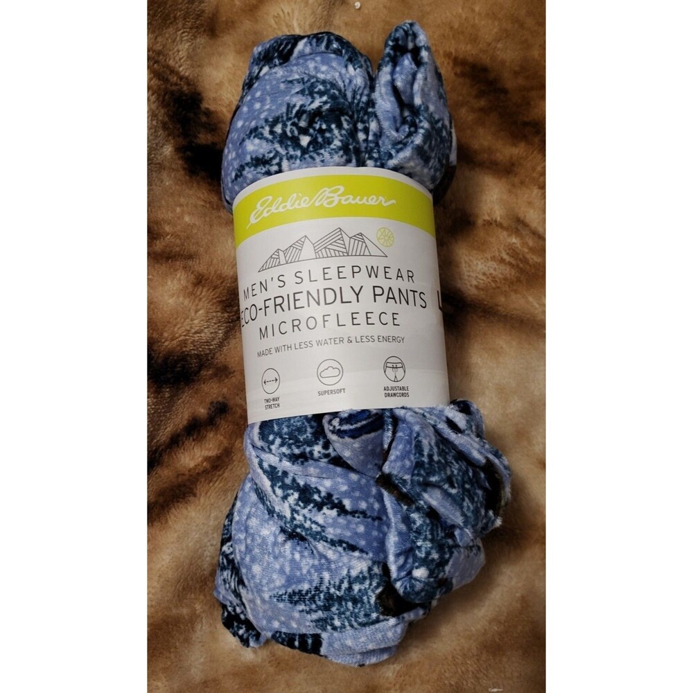 Eddie Bauer Mens Sleepwear Eco-friendly Micro Fleece Pants Size Large